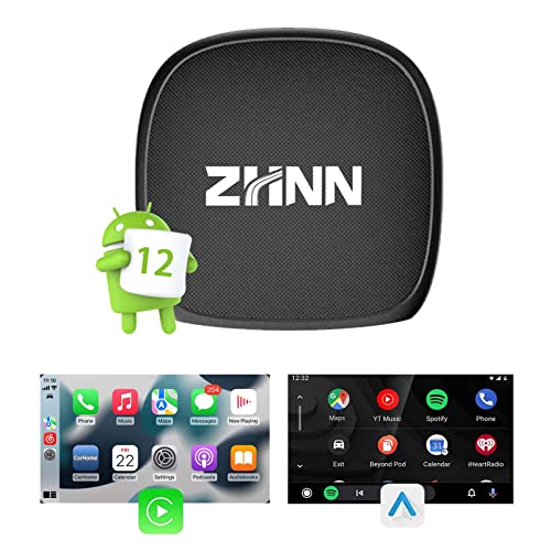 ZHNN Android 12 Wireless CarPlay AI Box 2023 for Car with OEM Wired Carplay, 8+128G, Magic Box Support Wireless Car Play & Android Auto, Multimedia Video Box Stream Netflix/Youtube/Spotify to Your Car