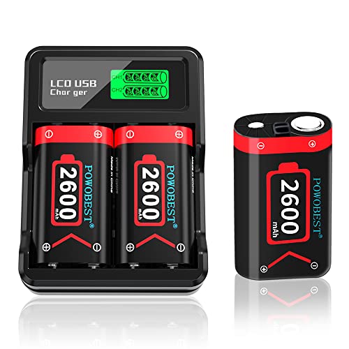 3X 2600mAh Controller Rechargeable Battery Pack for Xbox One/Xbox Series X|S,Controller with LCD Digital Display Charger for Xbox Series X/S/,Xbox One/One S Controller,Core Controller Battery