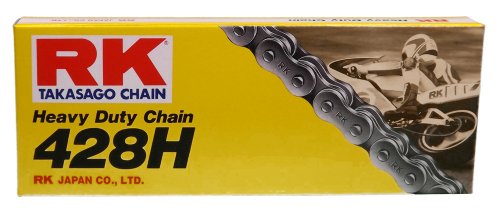 RK Racing Chain M428H-140 (428 Series) 140-Links Standard Non O-Ring Chain with Connecting Link