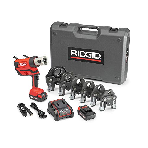 RIDGID 67053, RP-350 Battery Kit W/ProPress Jaws (1/2" - 2" Capacity), ProPress Tool , Red
