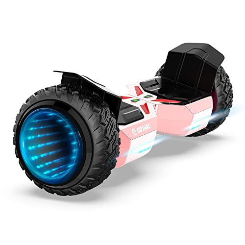 Gotrax E5 Hoverboard with LED 8.5" Offroad Tires, Music Speaker and 7.5mph & 7 Miles, UL2272 Certified, Dual 250W Motor and 144Wh Battery All Terrain Self Balancing Scooters for 44-220lbs Kid Adult