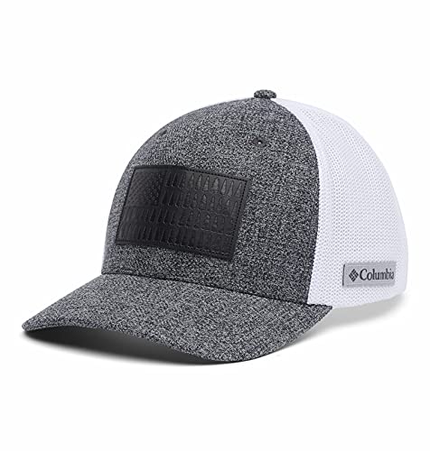 Columbia Men's Rugged Outdoor Mesh Hat, Grill Heather/White/Tree Flag, S/M