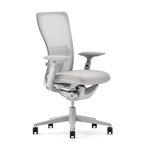 Haworth Zody Mesh Office Chair  Ergonomic Desk Chair with Pneumatic Seat Height Adjustments and Forward Tilt Option - with Lumbar Support (Cement)