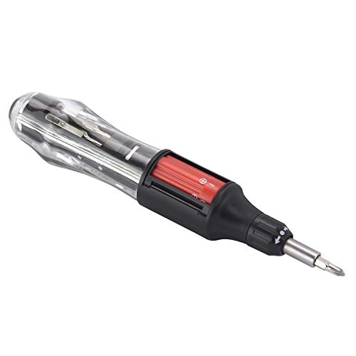 Auto loading Precision Screwdriver | 10-n-1 Screw Bits Ratcheting Handle Switch,Jikkolumlukka