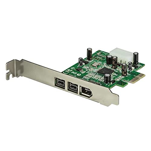 StarTech.com 3 Port 2b 1a 1394 PCI Express FireWire Card Adapter - 1394 FW PCIe FireWire 800 / 400 Card (PEX1394B3)