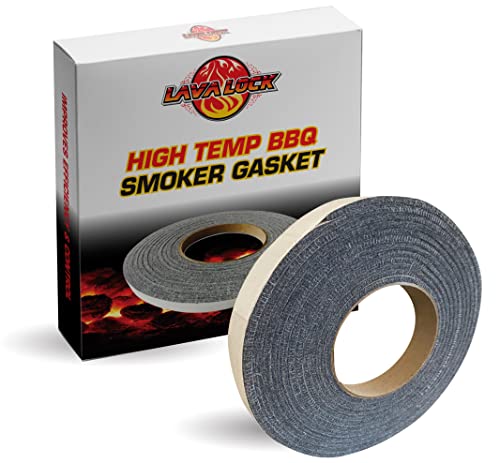 LavaLock 12 GREY High Performance BBQ Gaskets Smoker Seals - Self Stick 1/2 x 1/8 x 15 ft long Hi -Temp