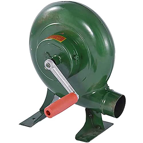 Air Blower Pump Fan, Hand Crank Blower for Blacksmith Forge, BBQ Fan Portable Fire Blower Grill Fire Starter Flame Exciter, Camping Hiking Cooking Tool