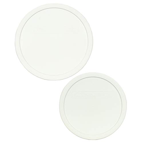 CorningWare (1) FS-1-PC 2.5Qt French White Lid and (1) F-5-PC 1.5Qt French White Lid