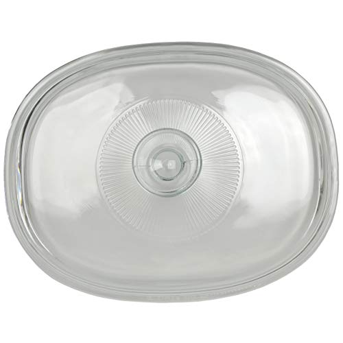 Corningware F-12C 1.5 Quart Oval Glass Lid for 1.5 Quart French White Oval Bakeware Dish Without Handles (Dish Sold Separately)