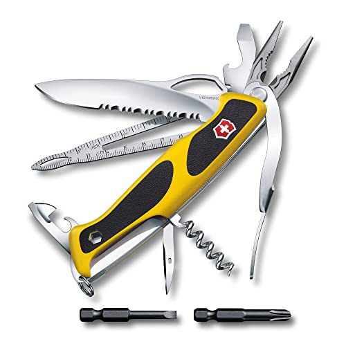 Victorinox Swiss Army RangerGrip Boatsman Multi-Tool Pocket Knife Black/Yellow ,130mm,Synthetic