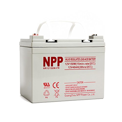 NPP HR12150W High Rate Max Battery 12V 35Ah 36Ah 40Ah 45Ah 12Volt AGM Sealed Lead Acid Rechargeable Battery, HR12150W 12V 150Watts/ Cell, 900W Battery, UPS Battery