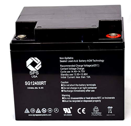 SPS Brand 12V 40Ah Replacement Battery for Universal Battery UB12400 (Terminal RT) (1 Pack)