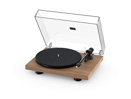 Pro-Ject Debut Carbon EVO, Audiophile Turntable with Carbon Fiber tonearm, Electronic Speed Selection and pre-Mounted Sumiko Rainier Phono Cartridge (Satin Walnut)