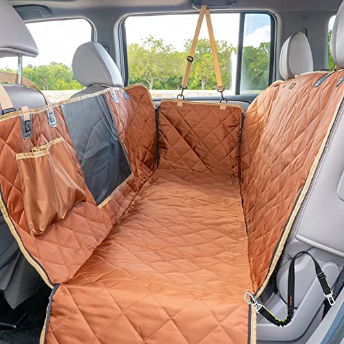 iBuddy Dog Car Seat Covers, Waterproof Dog Seat Cover for Back Seat with Mesh Window,Stain Resistant Dog Car Hammock, Nonslip Car Seat Covers for Dogs, Pet Car Seat Cover for Car/SUVs/Trucks