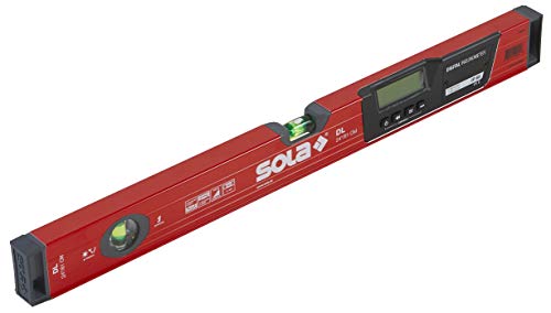 SOLA LSB24D Big Red Aluminum DIGITAL Box Beam Level with 2 60% Magnified Vials and Carrying Case, 24-Inch