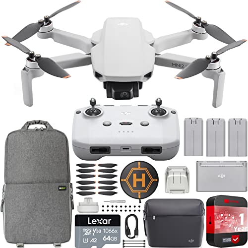 DJI Mini 2 SE Camera Drone Quadcopter Fly More Combo with RC-N1 Remote Controller with 2.7K Video Extended Protection Bundle with Deco Gear Backpack + Landing Pad & Accessories Kit