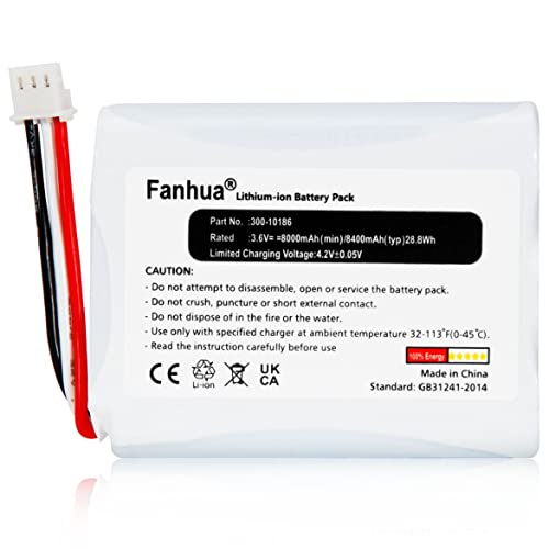 Fanhua Lithium-ion Battery 300-10186 for ADT Command Smart Security Panel ADT5AIO-1, ADT5AIO-2, ADT5AIO-3, ADT7AIO-1, Honeywell ADT2X16AIO-1, ADT2X16AIO-2, 3.6V/4.2V