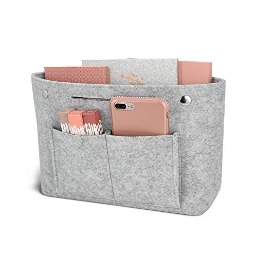DLseego Felt Tote Handbag Purse Cosmetic Storage Makeup Bag Pocketbook Organizer Insert Divider Shaper Bag in Bag
