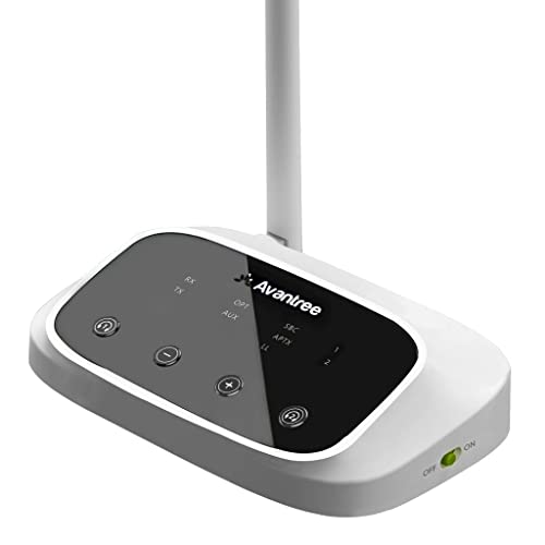 Avantree Oasis C  Bluetooth Transmitter & Receiver for TV with Dual Link Capabilities, Pass-Through Features, and No Audio Delay