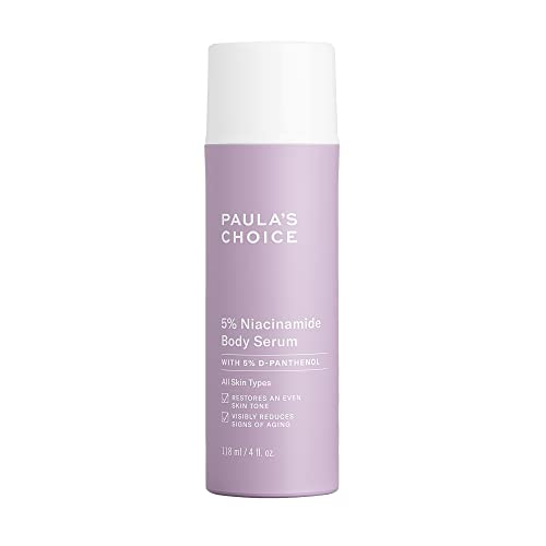 Paula's Choice 5% Niacinamide Body Serum Treatment with Vitamin B3 & B5, Lotion for Discoloration, Redness, Wrinkles & Fine Lines and Uneven Tone on Body, Chest, Arms & Legs, For All Skin Types Including Acne-Prone, Fragrance-free & Paraben-free, 4 Fl Oz.