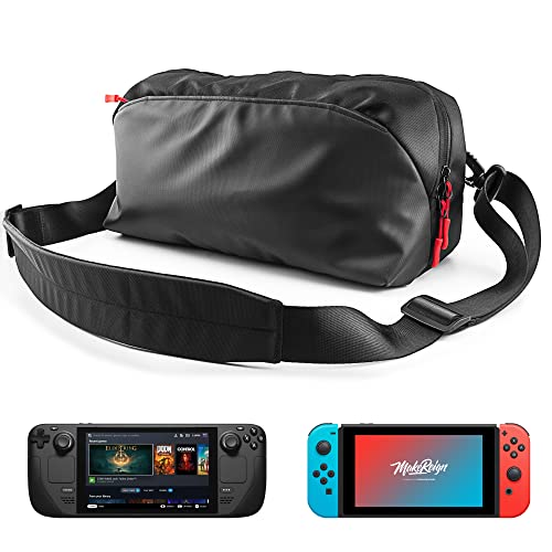 heclynis Carrying Bag for Nintendo Switch, Lightweight Carrying Case for Nintendo Switch OLED, Padded Shoulder Bag Travel Case Storage Case for Steam Deck Nintendo Switch Console