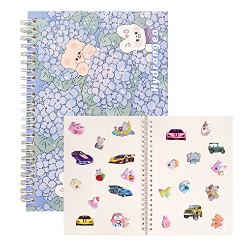 Blank Sticker Book Collecting Album Reusable Sticker Album for Collecting Stickers 38 Sheets Sticker Storage Organizer for Kids Adults Girls Boys, A5 Release Paper for Puffy Planner Scrapbook Stickers Saver.