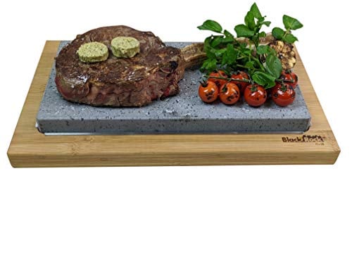 Black Rock Grill Steak Lava Stone Sharing Set Table Top Grill