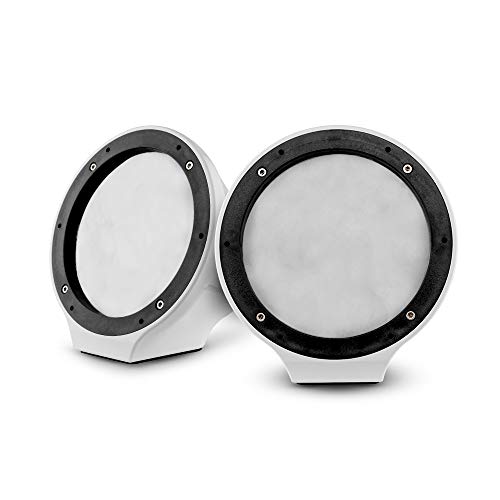 DS18 NXL-JS6/WH White Flat Mount Speaker POD Universal Enclosure 6.5" - for All Elements Jet SKI, Marine, Jeep & UTV/ATV - Pair (NO Speaker)