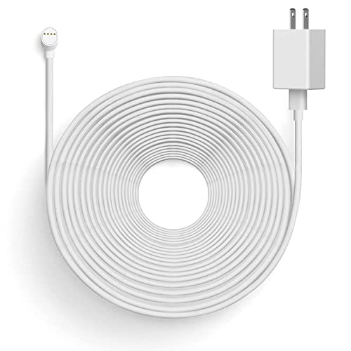 iMah 32.8ft (10m) Extended Power Charge Cable Compatible with Google Nest Cam (Battery), Replacement for Google Nest Camera Charging Cord Charger Cable Weatherproof White