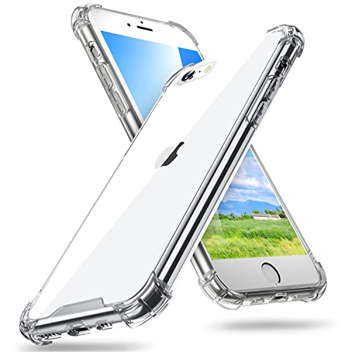 ORIbox Case Compatible with iPhone SE Case 2022/2020, Compatible with iPhone 7/8 Case, with 4 Corners Shockproof Protection Clear