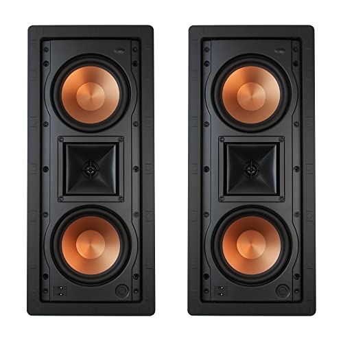 Klipsch R-5502-W II in-Wall Left, Center or Right (LCR) in-Wall or in-Ceiling Speaker Two-Pack