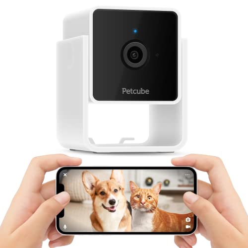 Petcube Cam Indoor Wi-Fi Pet and Security Camera with Phone App, Pet Monitor with 2-Way Audio and Video, Night Vision, 1080p HD Video and Smart Alerts for Ultimate Home Security