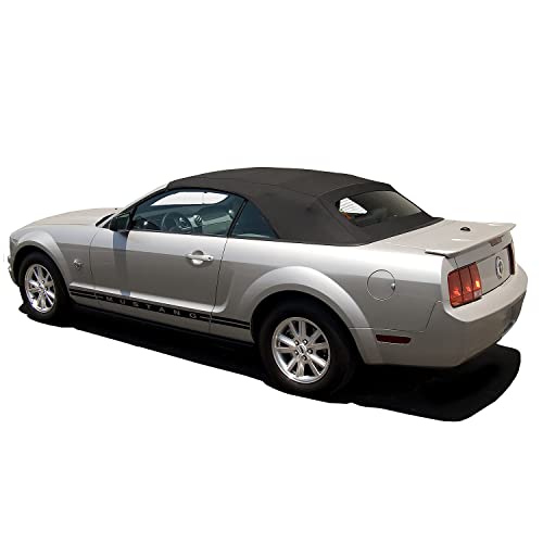 Sierra Auto Tops Replacement Convertible Soft Top with Heated Glass Window, fits Ford Mustang, Shelby, and GT500 Models 2005-2014, Premium Grade Sailcloth Vinyl, Black