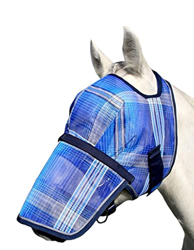 Kensington Signature Fly Mask w/Removable Nose (M-Small Horse, 181 - Kentucky Blue)