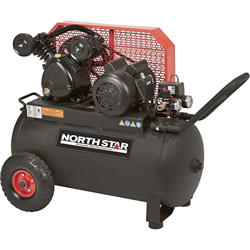 NorthStar Single-Stage Portable Electric Air Compressor - 2 HP, 20-Gallon Horizontal, 5.0 CFM