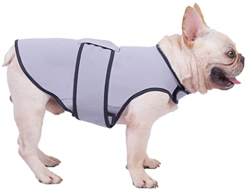 Sychien Dog Anxiety Dog Jacket,Thunder Calming Shirt Vest for Small Dogs,Bluish Grey S