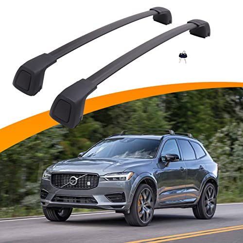 Snailfly Upgraded Cross Bars Fit for Volvo XC60 2018-2023 Lockable Roof Rack Crossbars Cargo Accessories