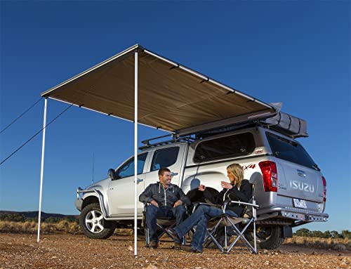 ARB 4x4 Accessories 814410 Rooftop Retractable Awning with Led Light Strip Included 2500x2500mm 8.2 Feet, Ideal for Camping, Roadtrips, Outdoor Trips, Travel, Teardrop, RV, Camper, 4x4 and SUV