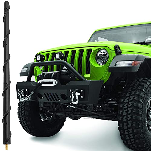 BASIKER Antenna for Jeep Wrangler Gladiator JK JT Rubicon Sahara Unlimited Sport 2007-2023, Jeep Wrangler Antenna Replacement, 13 Inch Car Radio Antenna Jeep Accessories for Optimized AM FM Reception