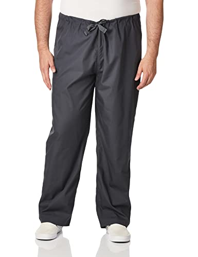 Cherokee Cargo Pant for Men and Women with Zip Fly Front and Adjustable Webbed Drawstring 4100S, L Short, Pewter