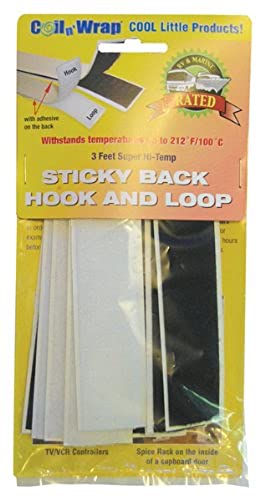 AP Products Coil n' Wrap 71 Hook and Loop with High Temperature 3' Sticky, Black