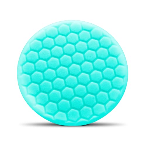 Chemical Guys BUFX_103_HEX Self-Centered Hex-Logic Light Cut Heavy Polish, Minor Scratch and Swirl Remover Pad, Green (7.5 Inch Fits 7 Inch Backing Plate)