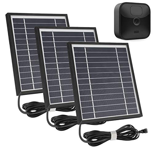 iTODOS 3 Pack Solar Panel Works for Blink Outdoor (3rd Gen) XT3 and Blink XT XT2 Camera, 11.8Ft Outdoor Power Cable and Adjustable Mount,Weatherproof, Aluminum Alloy Sturdy and Anti-Aging - Black