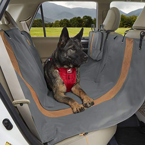 Kurgo Dog Hammock Car Seat Cover for Pets, Car Hammocks for Dogs, Water, Resistant, Wander, Heather, Journey, Half, Coast to Coast, Cars, Trucks, SUVs, Black, Grey, Charcoal Grey/Khaki