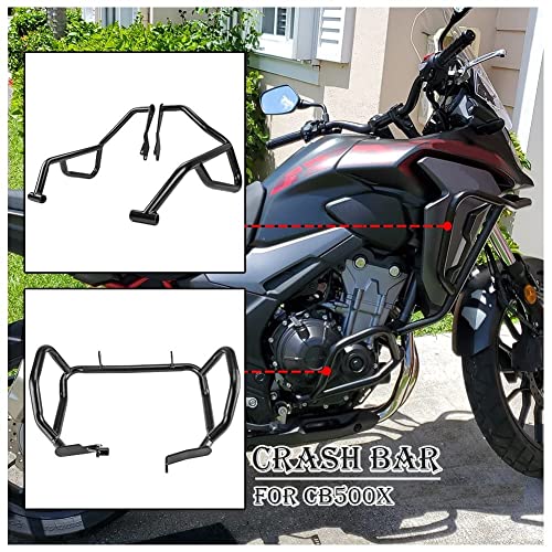 Ship from US!! Motorcycle Upper Lower Engine Guard Highway Crash Bars Crashbar Frame Falling Protector Bumper Parts for H.onda CB500X CB 500X CB 500 X 2019 2020 2021 2022 Accessories (One Set)