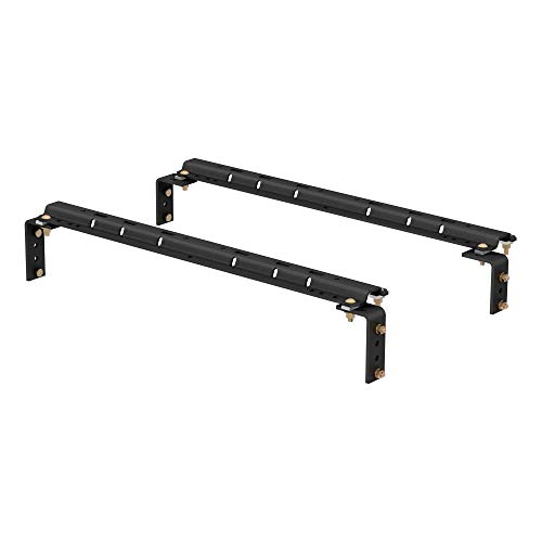 CURT 16200 Industry-Standard 5th Wheel Hitch Rails and Brackets, Carbide Black, 25,000 Pounds