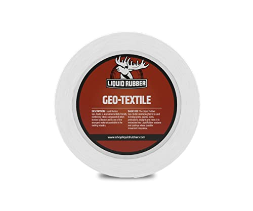 Liquid Rubber Geo-Textile - Use on Seams and Joints to Fix Leaks, Repair and Restore, Easy to Use 4 Inch x 300 Foot Roll