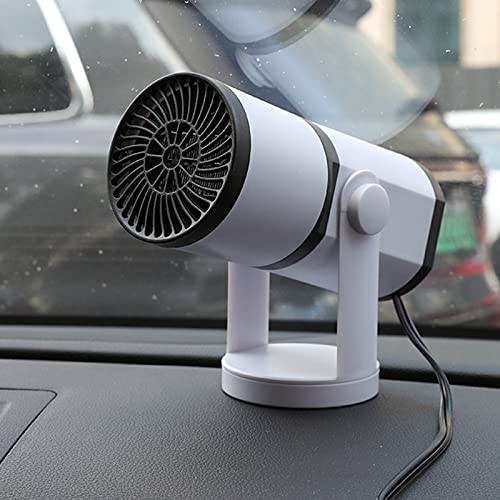 Car Heater, 12V 150W Portable Car Heater De-icer, 360 Rotatable Car Fans with Heating & Cooling Function, Fast Heating Insertable Cigarette Lighter Rotary Defroster Defogger