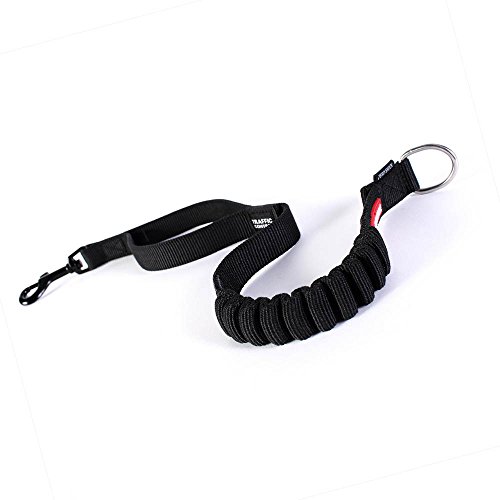 EzyDog Zero Shock Premium Bungee Dog Leash Extension - Provides Superior Safety and Comfortability - Traffic Control Handle with a High-Strength Metal Attachment Point (24, Black)