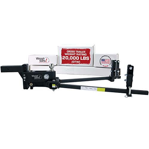 Weigh Safe TrueTow Weight Distribution WSWD6-2.5 with 4 Point Sway Control & Weight Gauge, 6" Drop 2.5" Shank 20,000 LBS Max GTW 2,200 LBS Max Tongue Weight - Includes 2-5/16" Tow Ball & 1 Pc Lock Set
